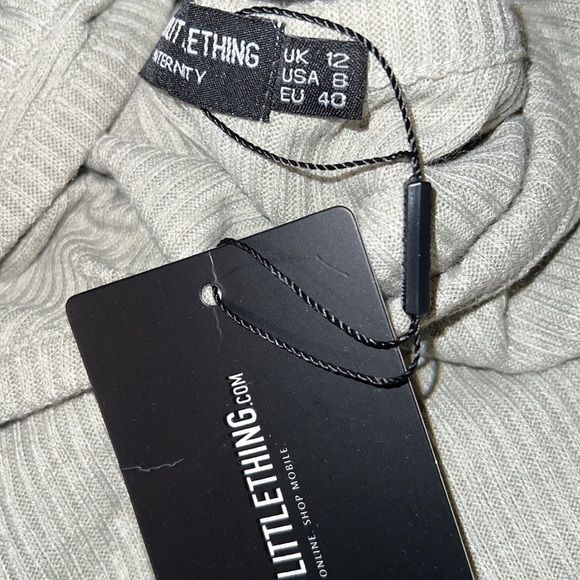 New‎ pretty little thing Maternity Sage Ribbed Tie Waist Jumpsuit - Picture 6 of 7